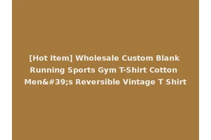 [Hot Item] Wholesale Custom Blank Running Sports Gym T-Shirt Cotton Men's Reversible Vintage T Shirt