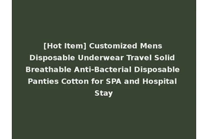 [Hot Item] Customized Mens Disposable Underwear Travel Solid Breathable Anti-Bacterial Disposable Panties Cotton for SPA and Hospital Stay