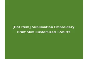 [Hot Item] Sublimation Embroidery Print Slim Customized T-Shirts