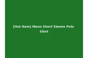 [Hot Item] Mens Short Sleeve Polo Shirt