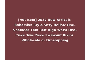 [Hot Item] 2022 New Arrivals Bohemian Style Sexy Hollow One-Shoulder Thin Belt High Waist One-Piece Two-Piece Swimsuit Bikini Wholesale or Droshipping