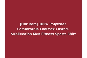 [Hot Item] 100% Polyester Comfortable Coolmax Custom Sublimation Men Fitness Sports Shirt