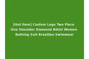 [Hot Item] Custom Logo Two Piece One Shoulder Diamond Bikini Women Bathing Suit Brazilian Swimwear