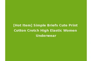 [Hot Item] Simple Briefs Cute Print Cotton Crotch High Elastic Women Underwear