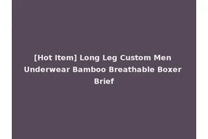 [Hot Item] Long Leg Custom Men Underwear Bamboo Breathable Boxer Brief