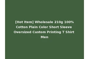[Hot Item] Wholesale 210g 100%Cotton Plain Color Short Sleeve Oversized Custom Printing T Shirt Men
