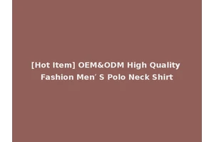 [Hot Item] OEM&ODM High Quality Fashion Men′ S Polo Neck Shirt