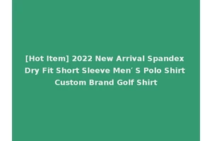 [Hot Item] 2022 New Arrival Spandex Dry Fit Short Sleeve Men′ S Polo Shirt Custom Brand Golf Shirt