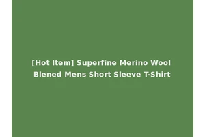 [Hot Item] Superfine Merino Wool Blened Mens Short Sleeve T-Shirt