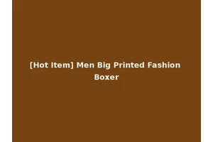 [Hot Item] Men Big Printed Fashion Boxer