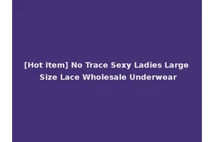 [Hot Item] No Trace Sexy Ladies Large Size Lace Wholesale Underwear