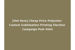 [Hot Item] Cheap Price Polyester Custom Sublimation Printing Election Campaign Polo Shirt