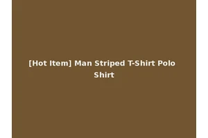 [Hot Item] Man Striped T-Shirt Polo Shirt