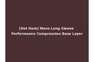 [Hot Item] Mens Long Sleeve Performance Compression Base Layer