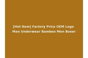 [Hot Item] Factory Price OEM Logo Man Underwear Bamboo Men Boxer