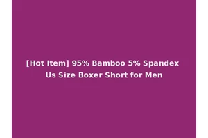 [Hot Item] 95% Bamboo 5% Spandex Us Size Boxer Short for Men