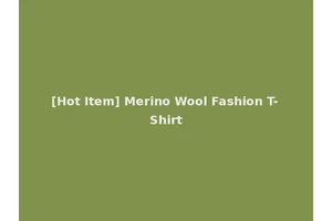 [Hot Item] Merino Wool Fashion T-Shirt