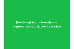 [Hot Item] Mens Breathable Lightweight Quick Dry Polo Shirt