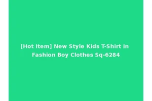 [Hot Item] New Style Kids T-Shirt in Fashion Boy Clothes Sq-6284
