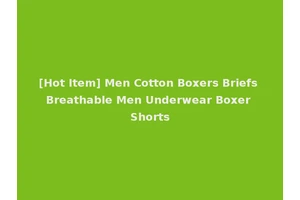 [Hot Item] Men Cotton Boxers Briefs Breathable Men Underwear Boxer Shorts
