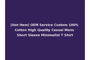 [Hot Item] OEM Service Custom 100% Cotton High Quality Casual Mens Short Sleeve Minimalist T Shirt