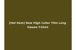 [Hot Item] New High Collar Thin Long Sleeve T-Shirt