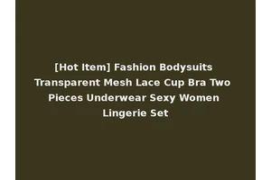 [Hot Item] Fashion Bodysuits Transparent Mesh Lace Cup Bra Two Pieces Underwear Sexy Women Lingerie Set