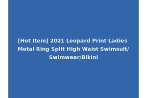[Hot Item] 2021 Leopard Print Ladies Metal Ring Split High Waist Swimsuit/Swimwear/Bikini