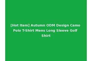 [Hot Item] Autumn ODM Design Camo Polo T-Shirt Mens Long Sleeve Golf Shirt