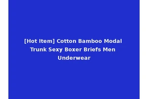 [Hot Item] Cotton Bamboo Modal Trunk Sexy Boxer Briefs Men Underwear