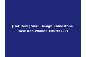 [Hot Item] Snail Design Rhinestone Rose Red Women Tshirts (kk)