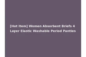 [Hot Item] Women Absorbent Briefs 4 Layer Elastic Washable Period Panties