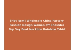 [Hot Item] Wholesale China Factory Fashion Design Women off Shoulder Top Sey Boat Neckline Rainbow Tshirt