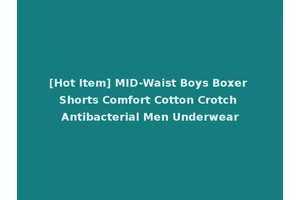 [Hot Item] MID-Waist Boys Boxer Shorts Comfort Cotton Crotch Antibacterial Men Underwear