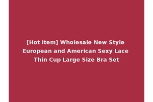 [Hot Item] Wholesale New Style European and American Sexy Lace Thin Cup Large Size Bra Set