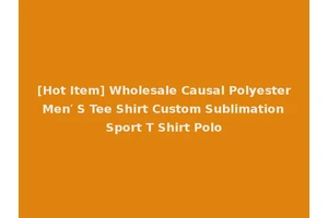[Hot Item] Wholesale Causal Polyester Men′ S Tee Shirt Custom Sublimation Sport T Shirt Polo