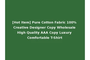 [Hot Item] Pure Cotton Fabric 100% Creative Designer Copy Wholesale High Quality AAA Copy Luxury Comfortable T-Shirt