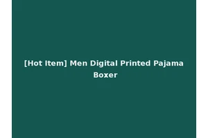 [Hot Item] Men Digital Printed Pajama Boxer