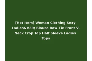 [Hot Item] Woman Clothing Sexy Ladies' Blouse Bow Tie Front V-Neck Crop Top Half Sleeve Ladies Tops
