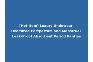 [Hot Item] Luxury Undewear Oversized Postpartum and Menstrual Leak-Proof Absorbent Period Panties