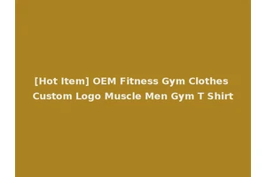 [Hot Item] OEM Fitness Gym Clothes Custom Logo Muscle Men Gym T Shirt