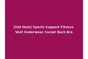 [Hot Item] Sports Support Fitness Vest Underwear Corset Back Bra