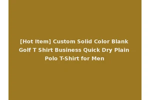[Hot Item] Custom Solid Color Blank Golf T Shirt Business Quick Dry Plain Polo T-Shirt for Men