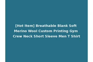 [Hot Item] Breathable Blank Soft Merino Wool Custom Printing Gym Crew Neck Short Sleeve Men T Shirt