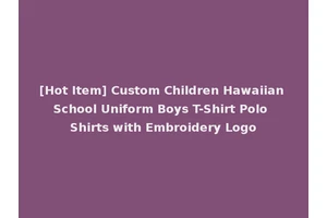 [Hot Item] Custom Children Hawaiian School Uniform Boys T-Shirt Polo Shirts with Embroidery Logo