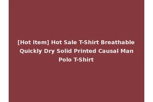 [Hot Item] Hot Sale T-Shirt Breathable Quickly Dry Solid Printed Causal Man Polo T-Shirt