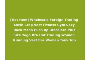 [Hot Item] Wholesale Foreign Trading Mesh Crop Vest Fitness Gym Sexy Back Mesh Push up Brassiere Plus Size Yoga Bra Hot Trading Women Running Vest Bra Women Tank Top