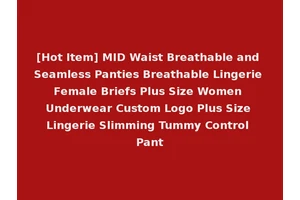 [Hot Item] MID Waist Breathable and Seamless Panties Breathable Lingerie Female Briefs Plus Size Women Underwear Custom Logo Plus Size Lingerie Slimming Tummy Control Pant