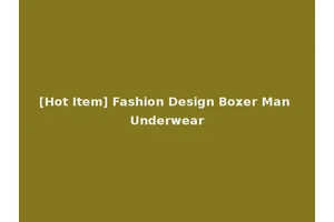 [Hot Item] Fashion Design Boxer Man Underwear