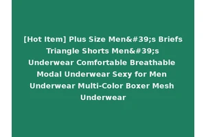 [Hot Item] Plus Size Men's Briefs Triangle Shorts Men's Underwear Comfortable Breathable Modal Underwear Sexy for Men Underwear Multi-Color Boxer Mesh Underwear
